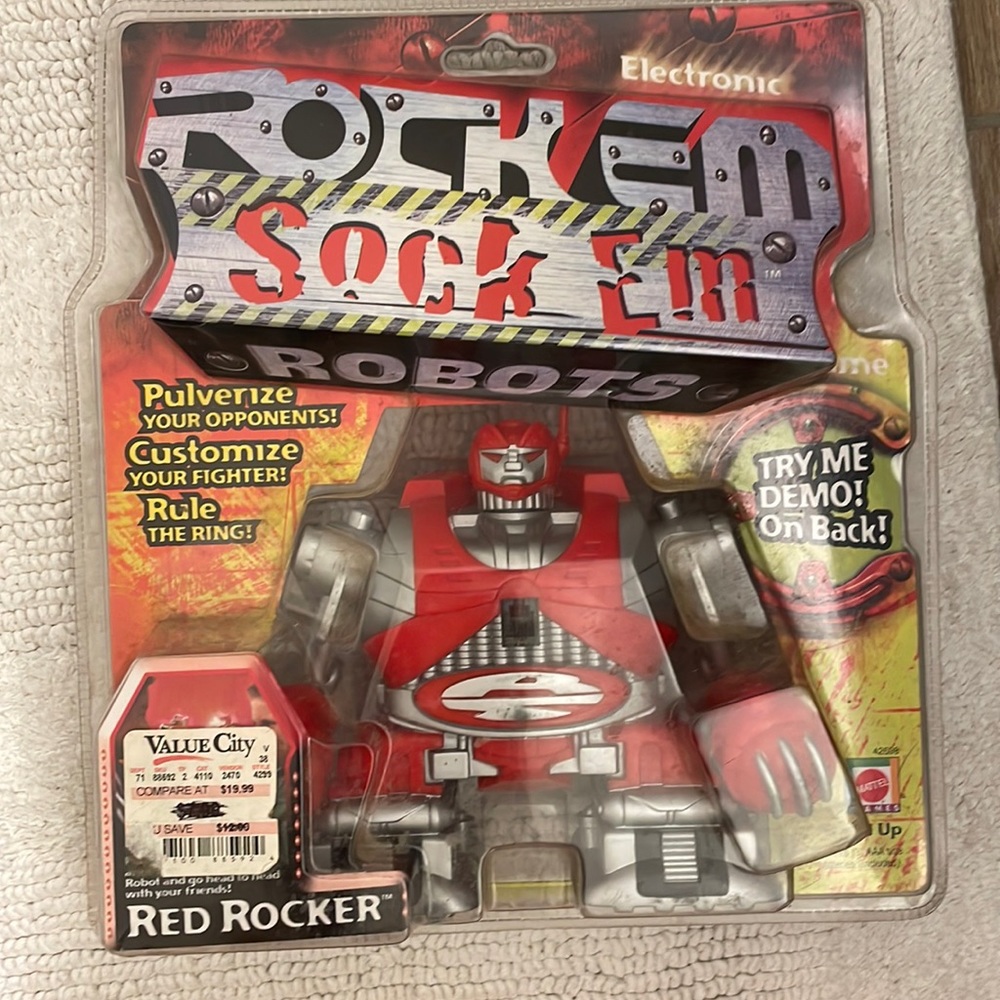 Rock ‘em sock ‘‘em robots red rocker